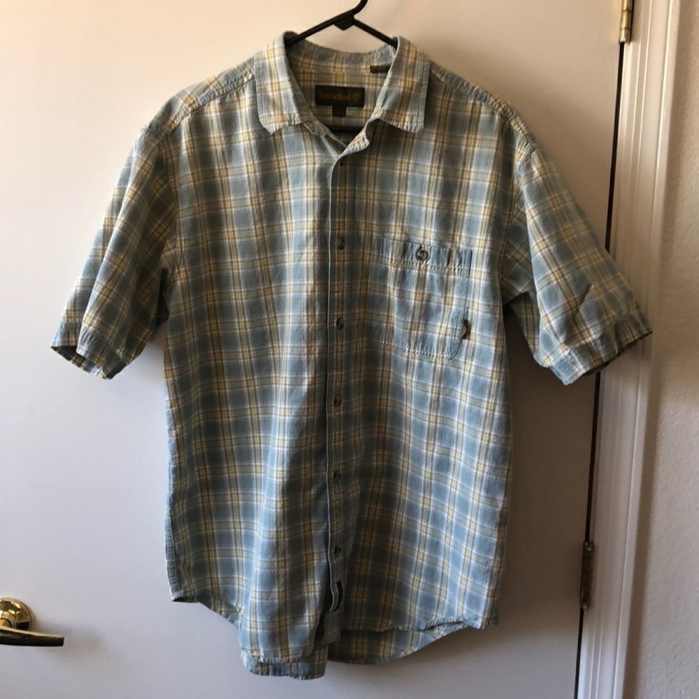 Timberland Short Sleeve Button Down size L GUC